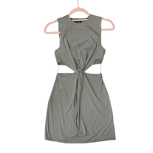 URBAN OUTFITTERS sage green cut out dress - Picture 1 of 1